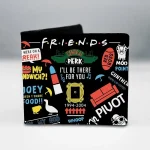 کیف پول جاکارتی مشکی پینترستی فرندز FRIENDS - تصویر 2